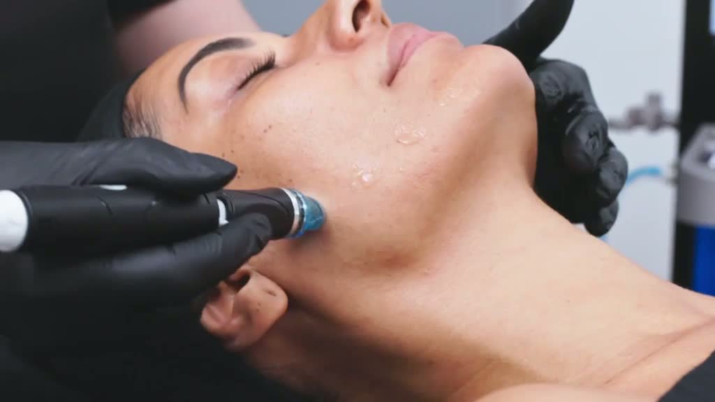 HydraFacial treatment being carried out at Village Aesthetics in Wimbledon Village