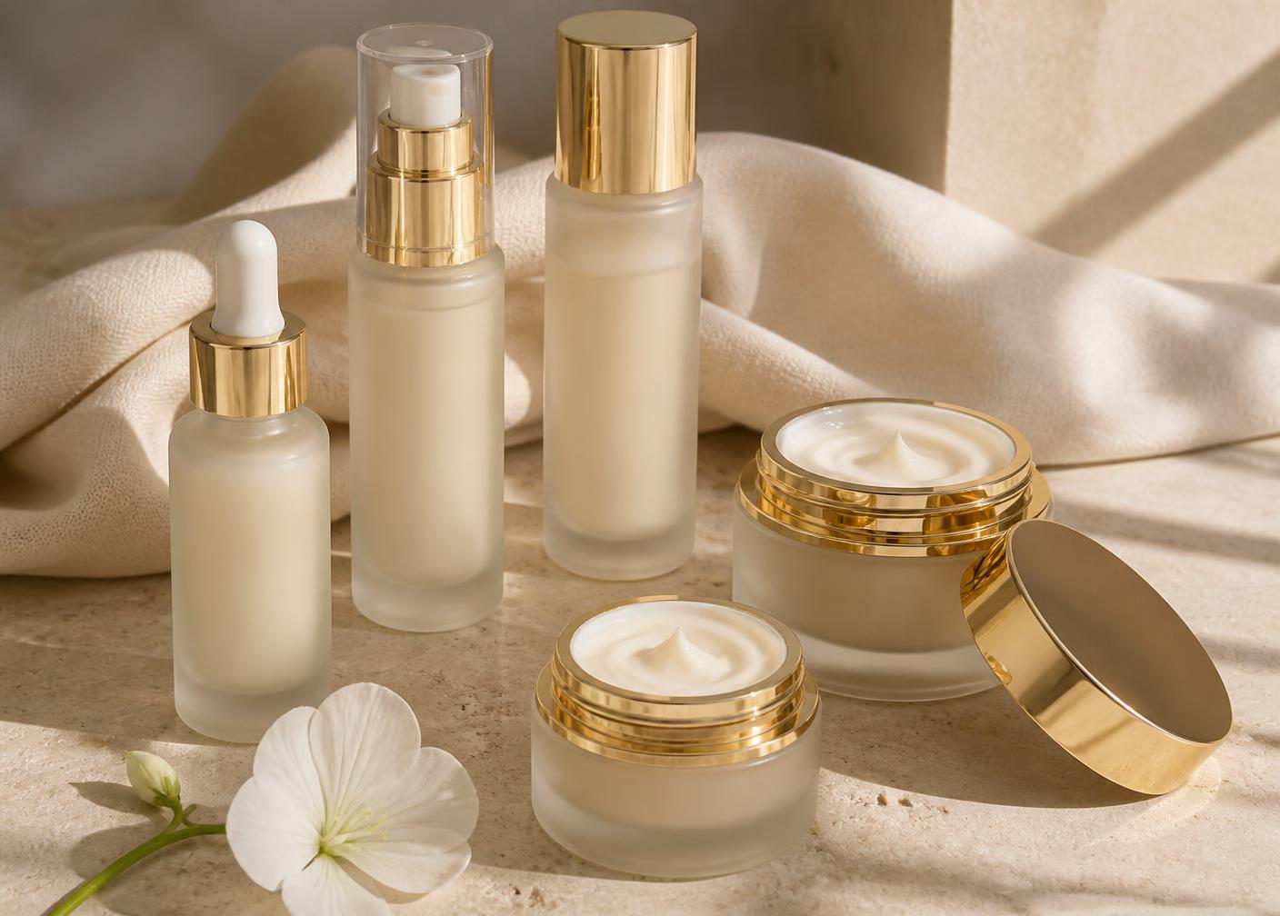 Professional skincare products used and prescribed at the clinic